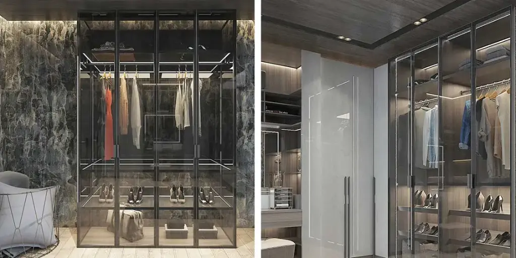 High Gloss White UV Lacquer Walk in Closet OBW21-007