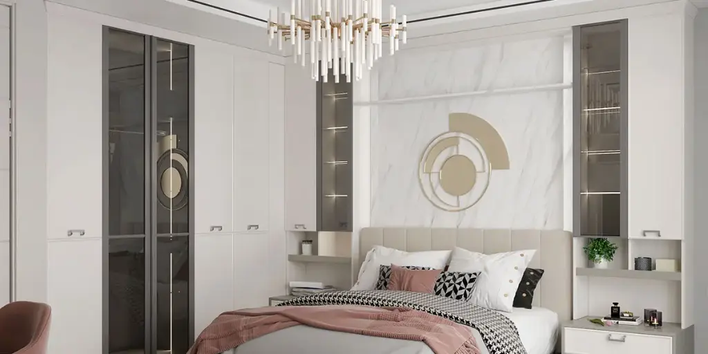 Pure White Custom Fitted PVC Wardrobe OBW21-005