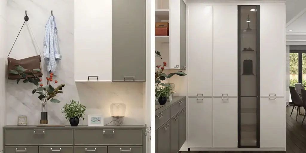 Pure White Custom Fitted PVC Wardrobe OBW21-005