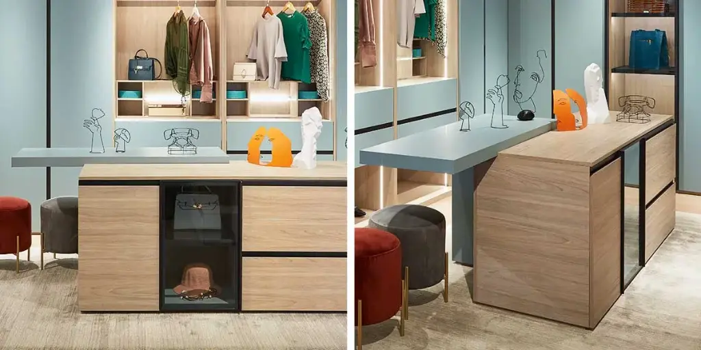 Light Blue Melamine Modern Simple Wardrobe