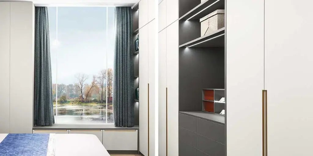 Modern Custom White Matt Bedroom Wardrobe