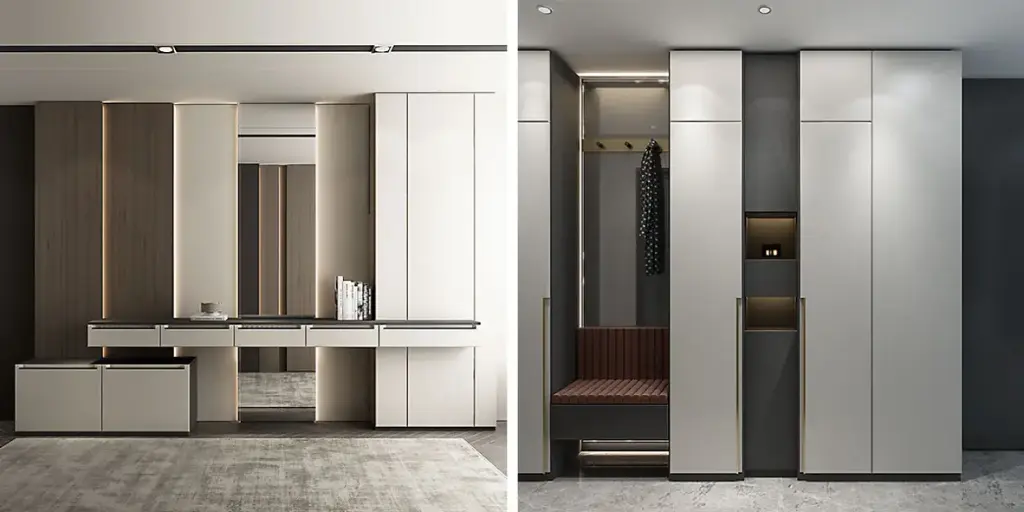 Modern White Minimal Large Wardrobe OBW21-009