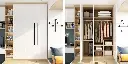 White Wood Wardrobe with Tatami OBW21-006
