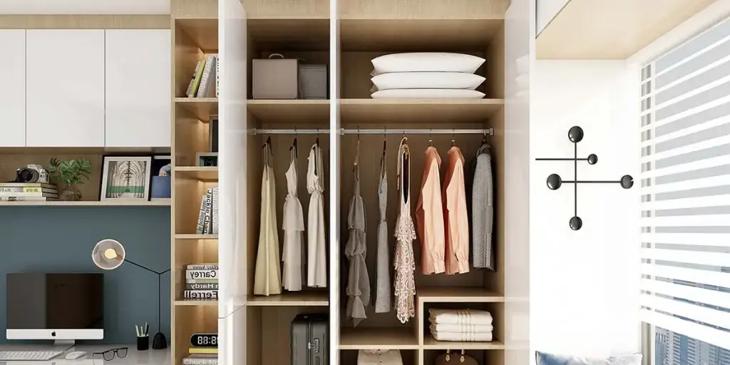 White Wood Wardrobe with Tatami OBW21-006