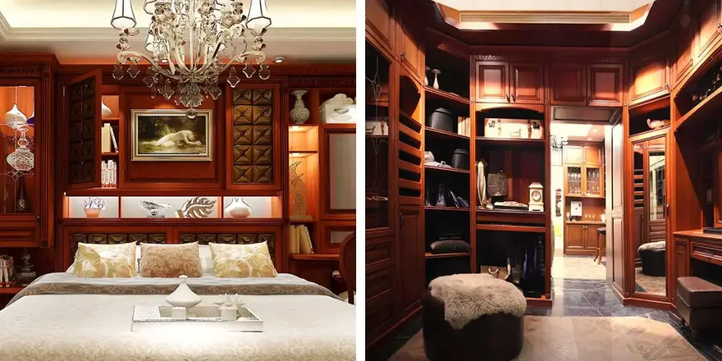 Transitional PP Medium Wood Hinged Wardrobe OBW21-014