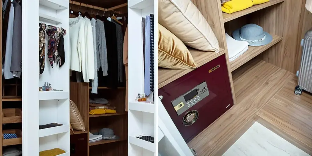 Wooden Walk In Closet in Melamine Finish OBW21-010