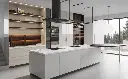 Cream Kitchen Cabinets with White Island OBK23-L05