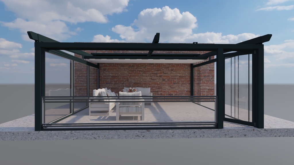Fabric Motorized Pergola