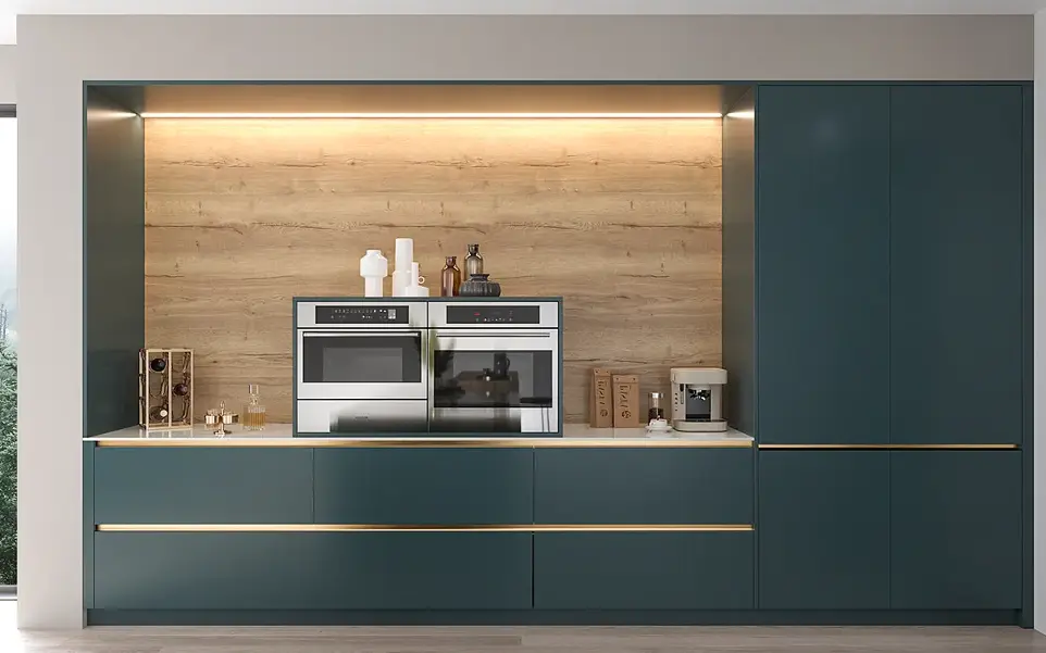 Blue Green Kitchen Cabinets Modern Style OBK23-L10