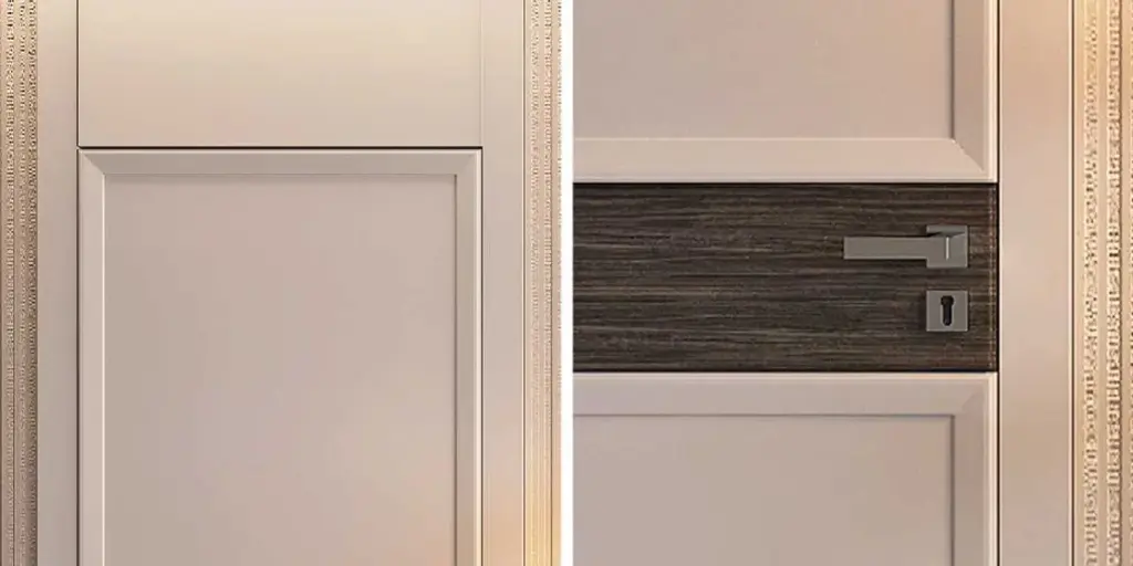 White Lacquer Wooden Flat Door YDJ007D