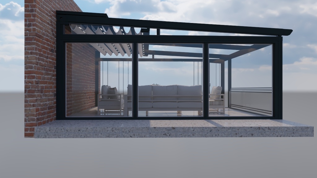 Fabric Motorized Pergola