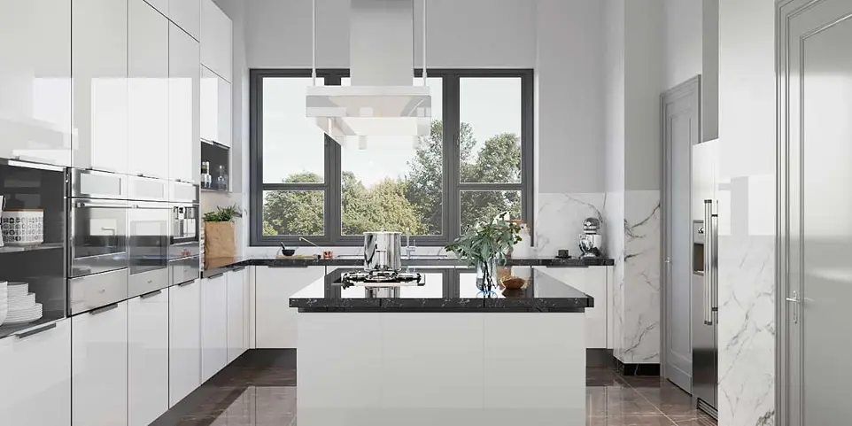 2 PAC Minimal Kitchen Cabinets Modern OBK22-002