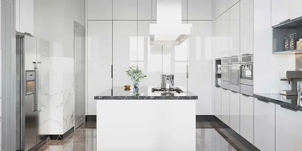 2 PAC Minimal Kitchen Cabinets Modern OBK22-002