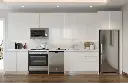 All White Kitchen Cabinets with Island OBK22-L13