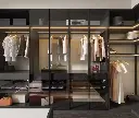 Dark Grey Custom Built-in Closet with Island OBW23-M04