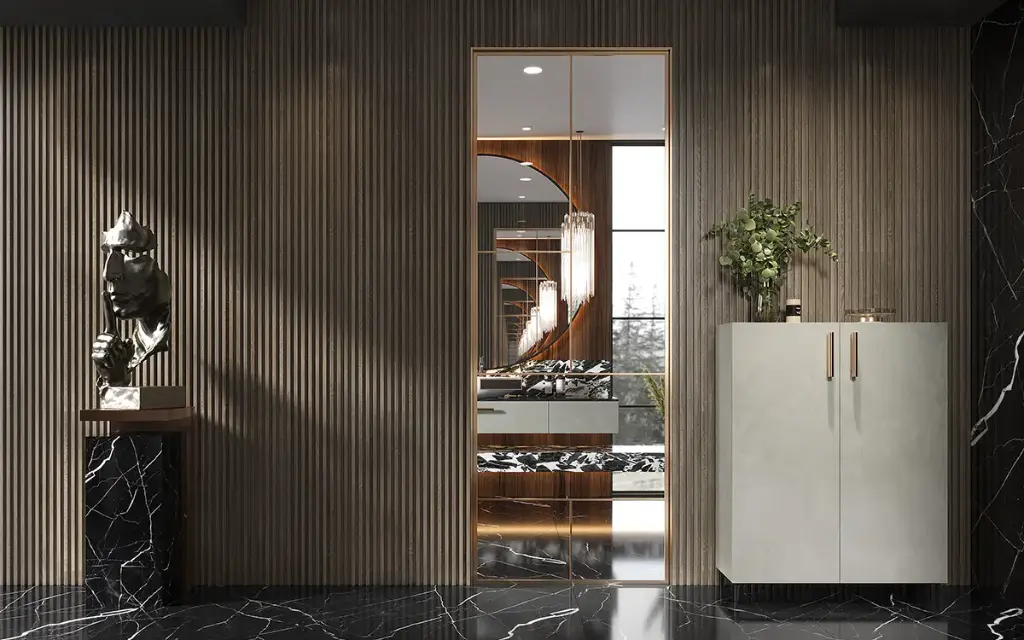 Modern Floating Vanity in Textured Melamine Finish OBV23-M01