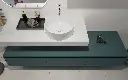 Wall Hung Vanity in Teal Blue Modern Style OBV23-L01