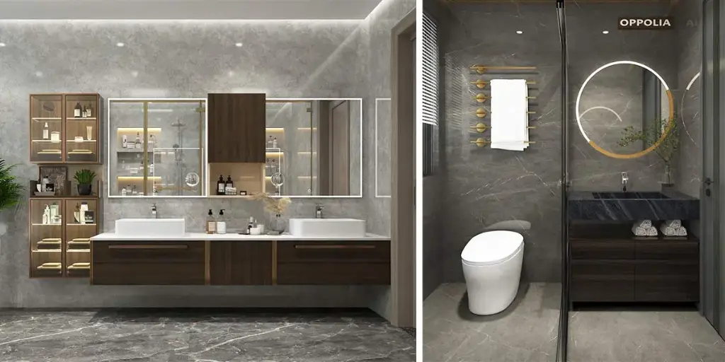 Double Bathroom Vanity with Sink OBV22-SW