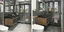 Black Bathroom Vanity with Blue Grey Countertop OBV22-EN