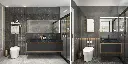 Black Bathroom Vanity with Blue Grey Countertop OBV22-EN
