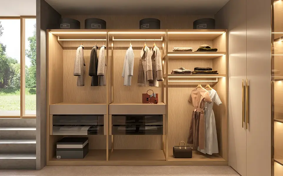 White Wardrobe with Dressing Table OBW23-L02