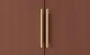 Red Wardrobe with Modern Long Brass Handles OBW23-M03
