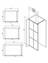 Fix Panel Shower Glass Metal Decor