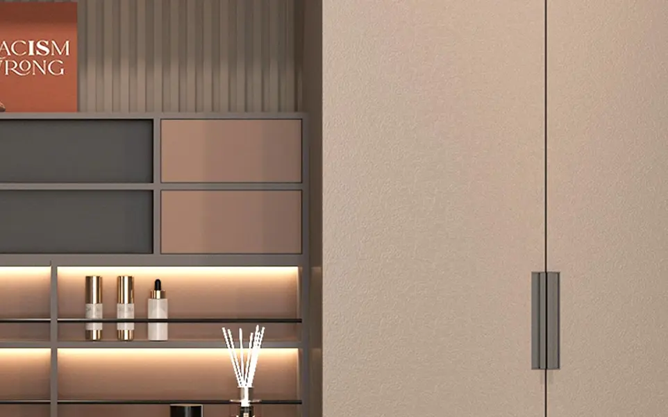 Off-white Wardrobe with Dressing Table OBW23-M02