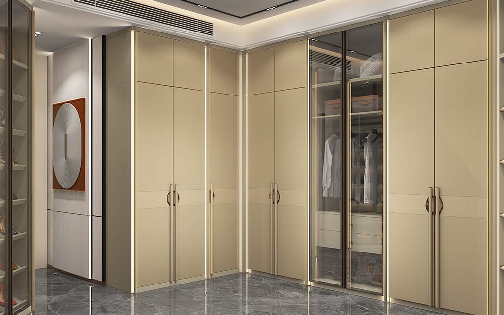 Luxury Walk in Closet with Island OBW23-PVC01