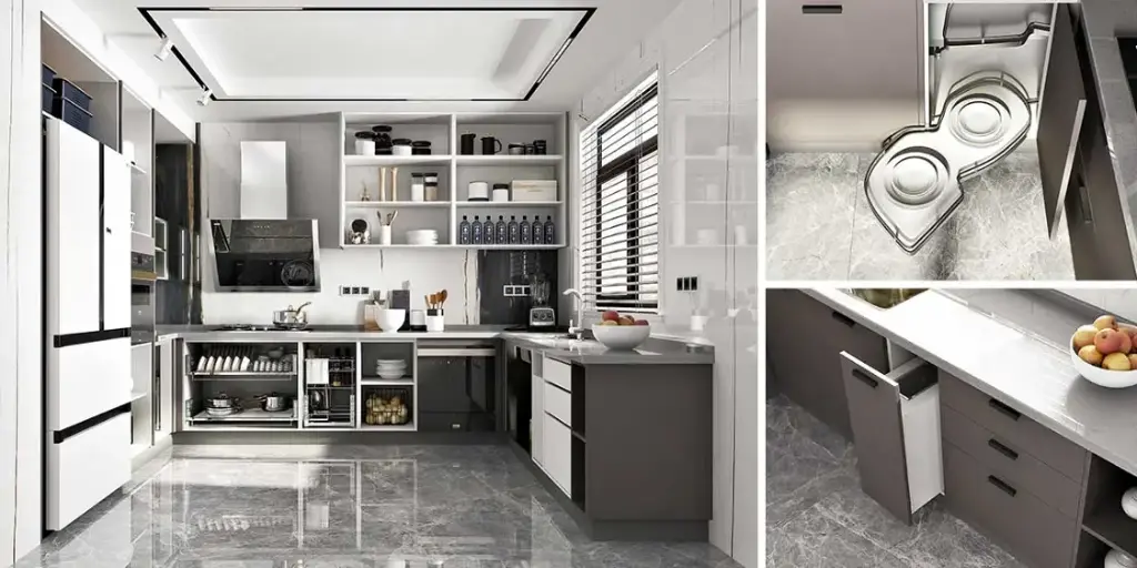 Small Kitchen Units in U Shape OBK22-001