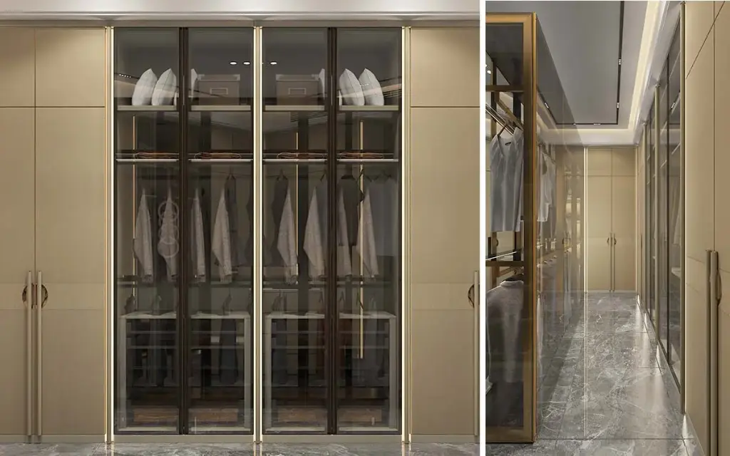 Luxury Walk in Closet with Island OBW23-PVC01