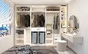 White Wardrobe with Dressing Table OBW23-L02