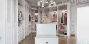 Custom White Open Walk in Closet Design OBW22-001