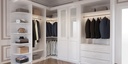 Custom White Open Walk in Closet Design OBW22-001