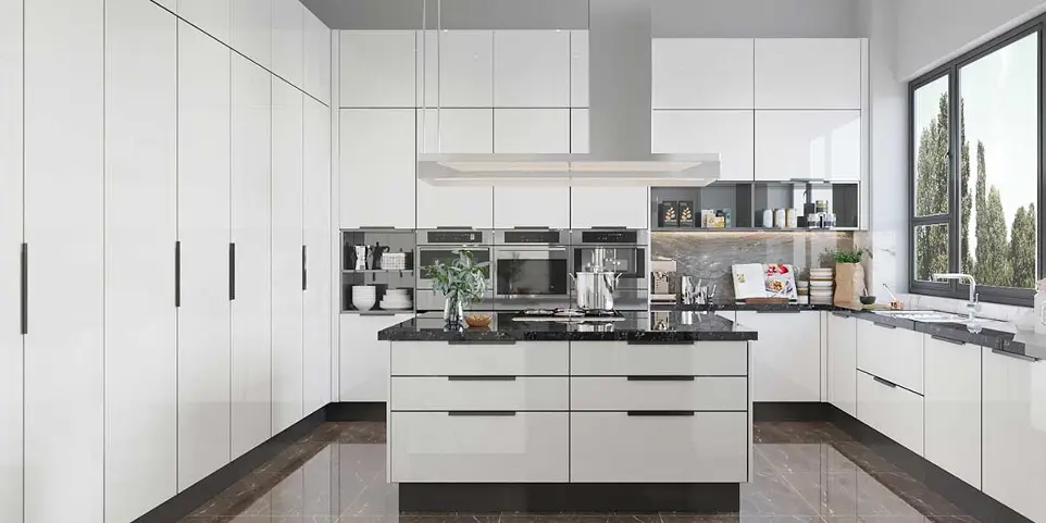 2 PAC Minimal Kitchen Cabinets Modern OBK22-002