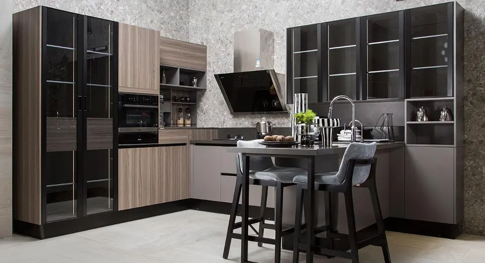 Italian Style Integrated Modern Kitchen Cabinets Set OBK21-013