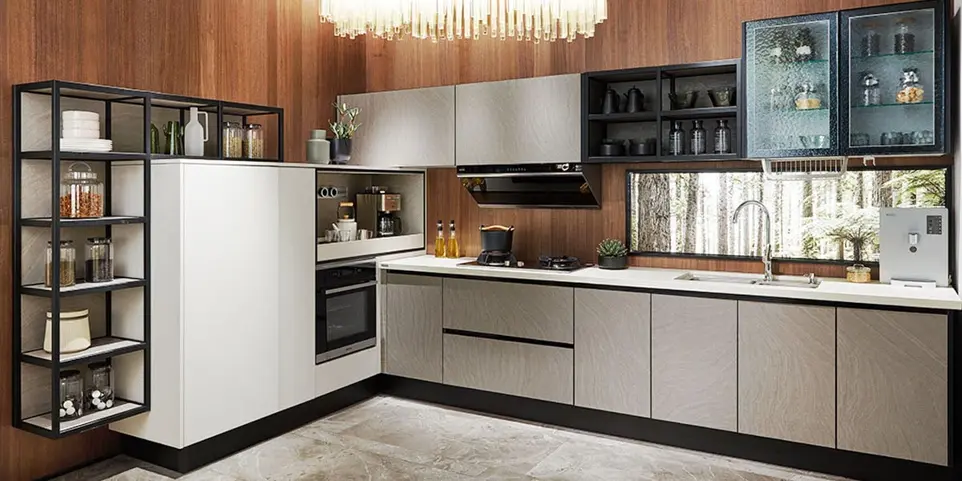 Modern Simple L Shaped Kitchen Units OBK21-008