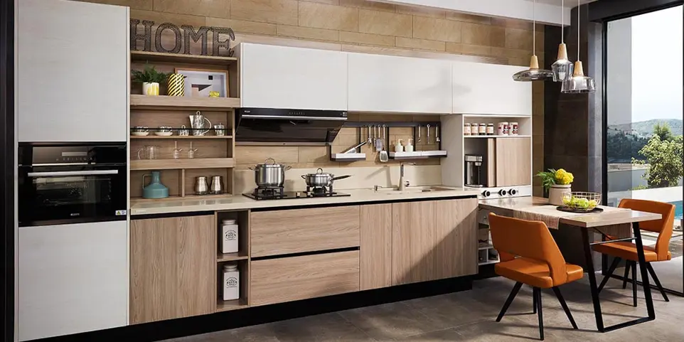 Simple Kitchen Units One Wall Cabinets OBK21-019