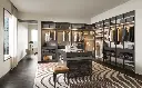 Dark Grey Custom Built-in Closet with Island OBW23-M04