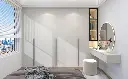 White Wardrobe with Dressing Table OBW23-L02