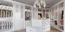Custom White Open Walk in Closet Design OBW22-001