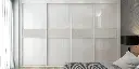 High Gloss White Lacquer Sliding Door Wardrobe OBW22-007