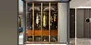 Contemporary Wardrobe with Brown Glass Doors BLYP20022-033