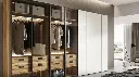 Modern Melamine Hinged Built-in Wardrobe OBW21-011