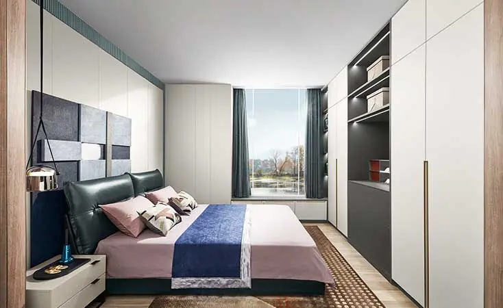 Modern Custom White Matt Bedroom Wardrobe