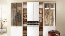 White Wood Wardrobe with Tatami OBW21-006