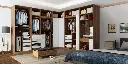 Wooden Walk In Closet in Melamine Finish OBW21-010