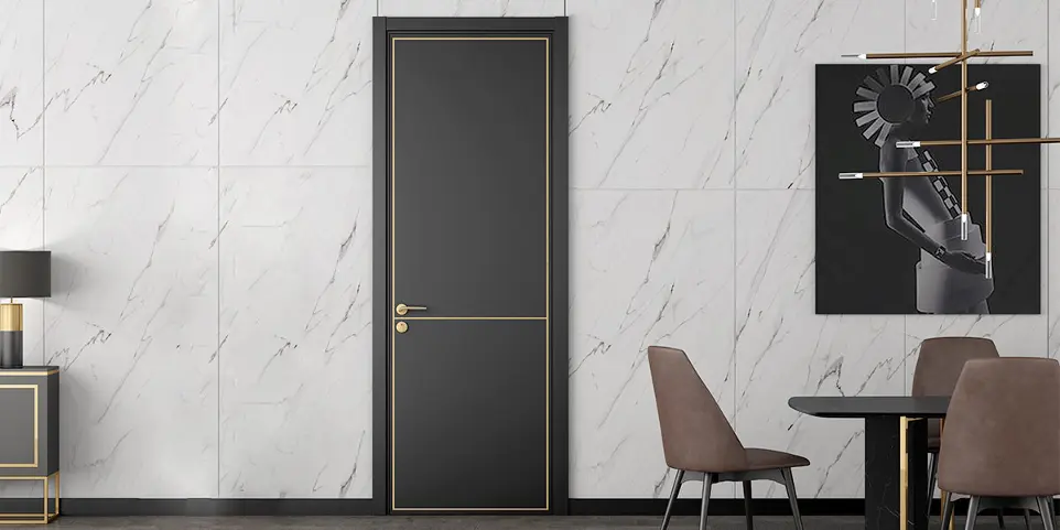 [OBD21-007] Luxury Interior Door in Dark Lacquer Finish OBD21-007