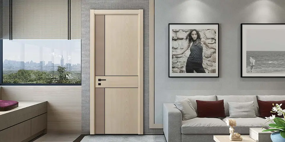 Beige Natural Wood Internal Single Door YDG041D