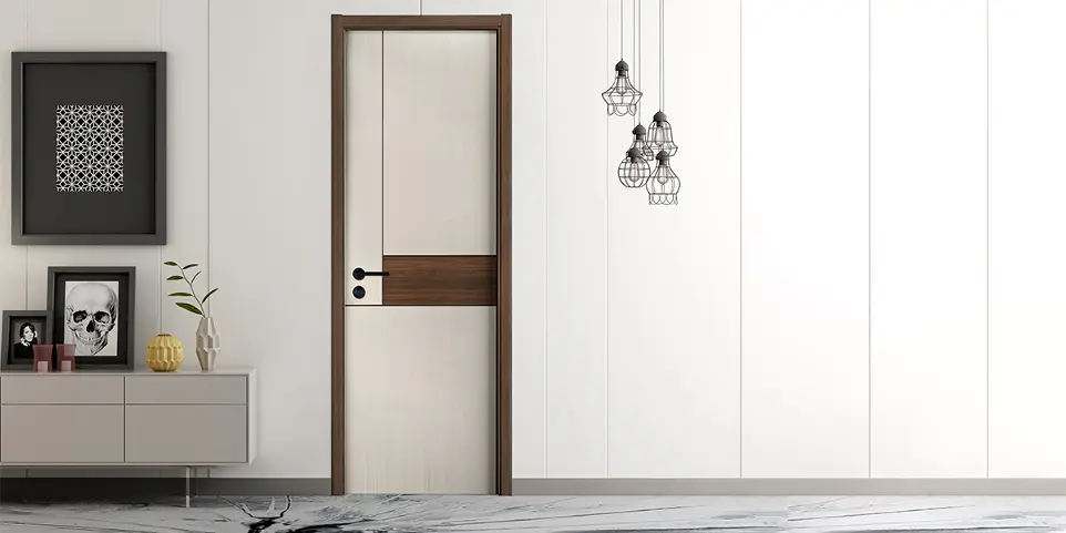 Simple Design PVC Wooden Interior Door OBD21-012